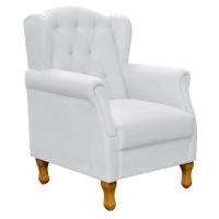 Kit 02 Poltronas Para Sala De Estar Yara P02 Corino Branco - 11