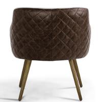 Kit 02 Poltronas Pés Palito Linho Bege C-107 Corano Marrom - 3