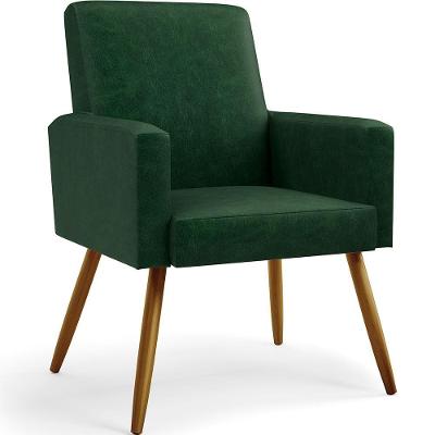 Poltrona Decorativa Maria W01 Sala de Estar Verde Lyam Decor