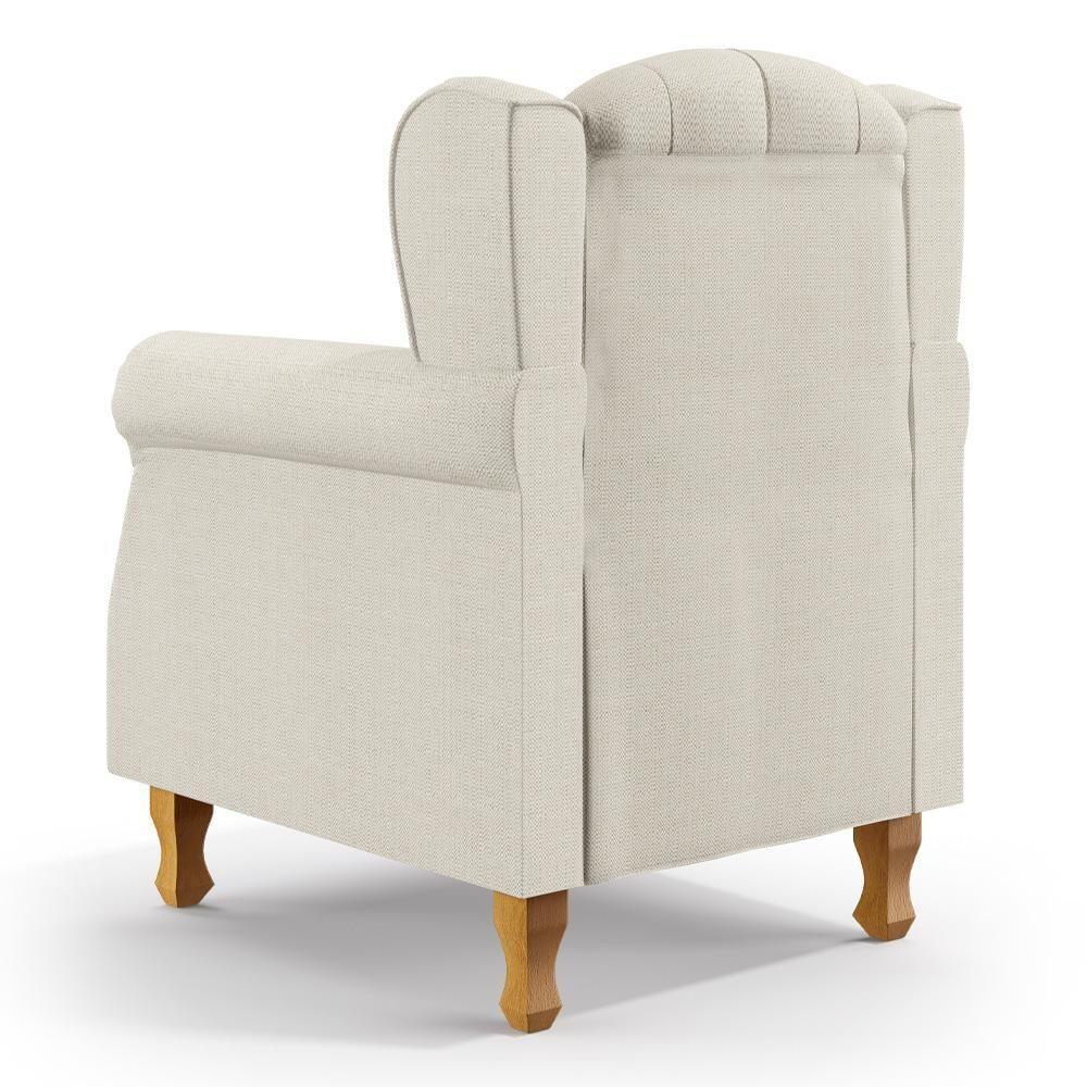 Poltrona Para Sala De Estar Yara P02 Linho Champagne - 2