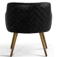 Kit 02 Poltronas Pés Palito Linho Cinza C-416 Corano Preto - 2