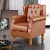 Poltrona Para Sala De Estar Yara P02 Camel - 7