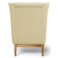 Poltrona Milena Base De Madeira Corano Bege C-26