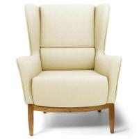 Poltrona Milena Base De Madeira Corano Bege C-26 - 16