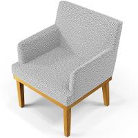 Poltrona Base Mel Beatriz W01 Bouclê Cinza - 5