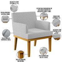 Poltrona Base Mel Beatriz W01 Bouclê Cinza - 8