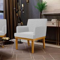 Poltrona Base Mel Beatriz W01 Bouclê Cinza - 9