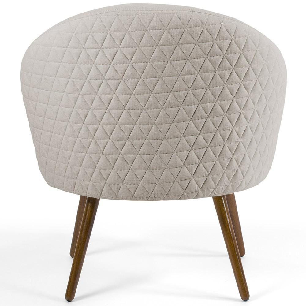 Kit 02 Poltronas Fixa Pés Palito Tressê Linho Bege C-107 - 2