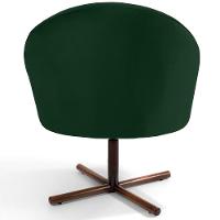 Kit 02 Poltronas Giratória Base X Veludo Verde C-303 - 3