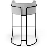 Kit 04 Banquetas Fixa Preto Linho Cinza D-315 - 3