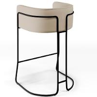 Kit 02 Banquetas Fixa Preto Corano Bege C-26 - 2