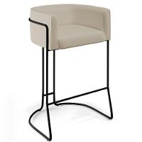 Kit 02 Banquetas Fixa Preto Corano Bege C-26 - 7