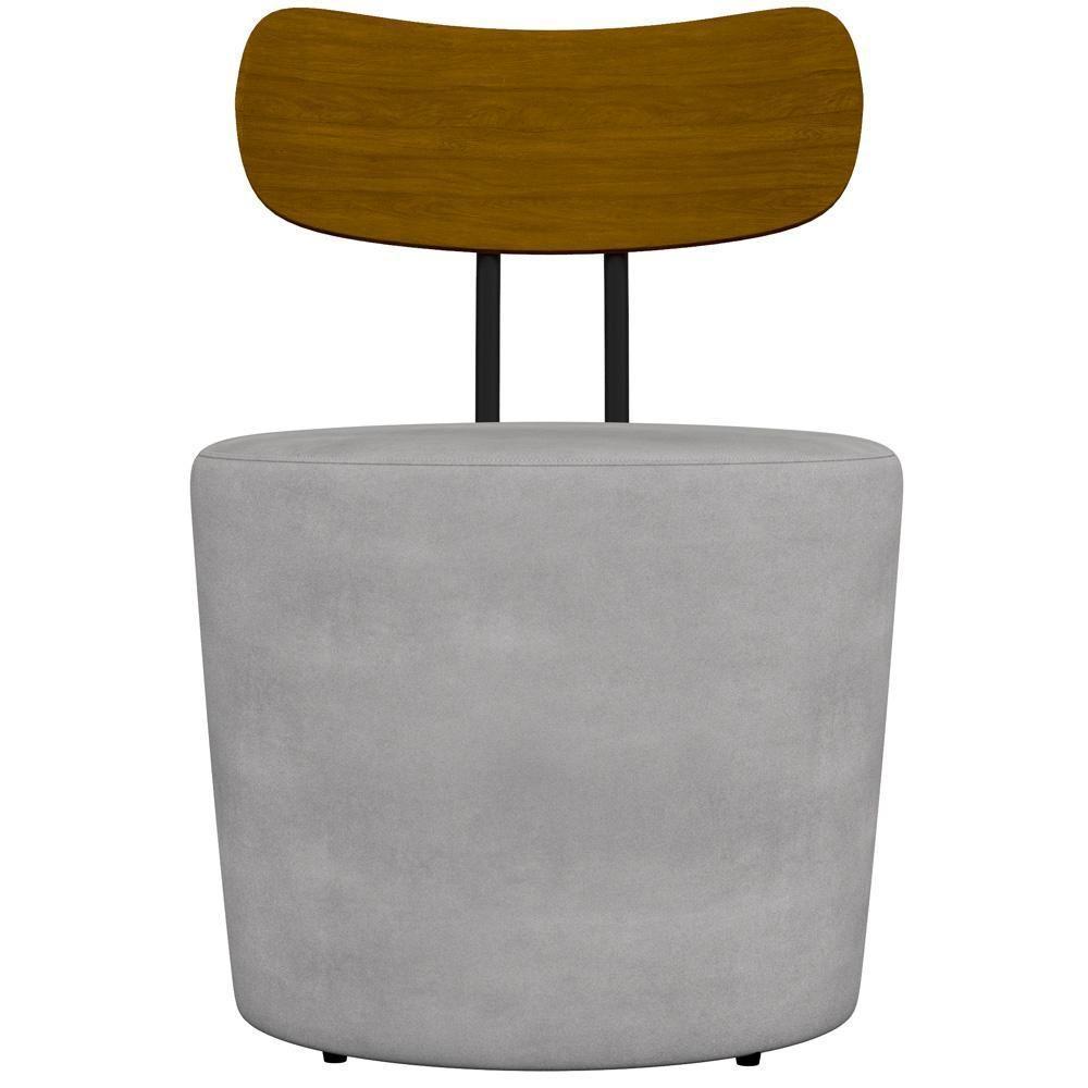 Poltrona Base Fixa Luara M03 Veludo Cinza - 3