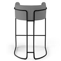 Kit 04 Banquetas Fixa Preto Veludo Cinza C-317 - 3