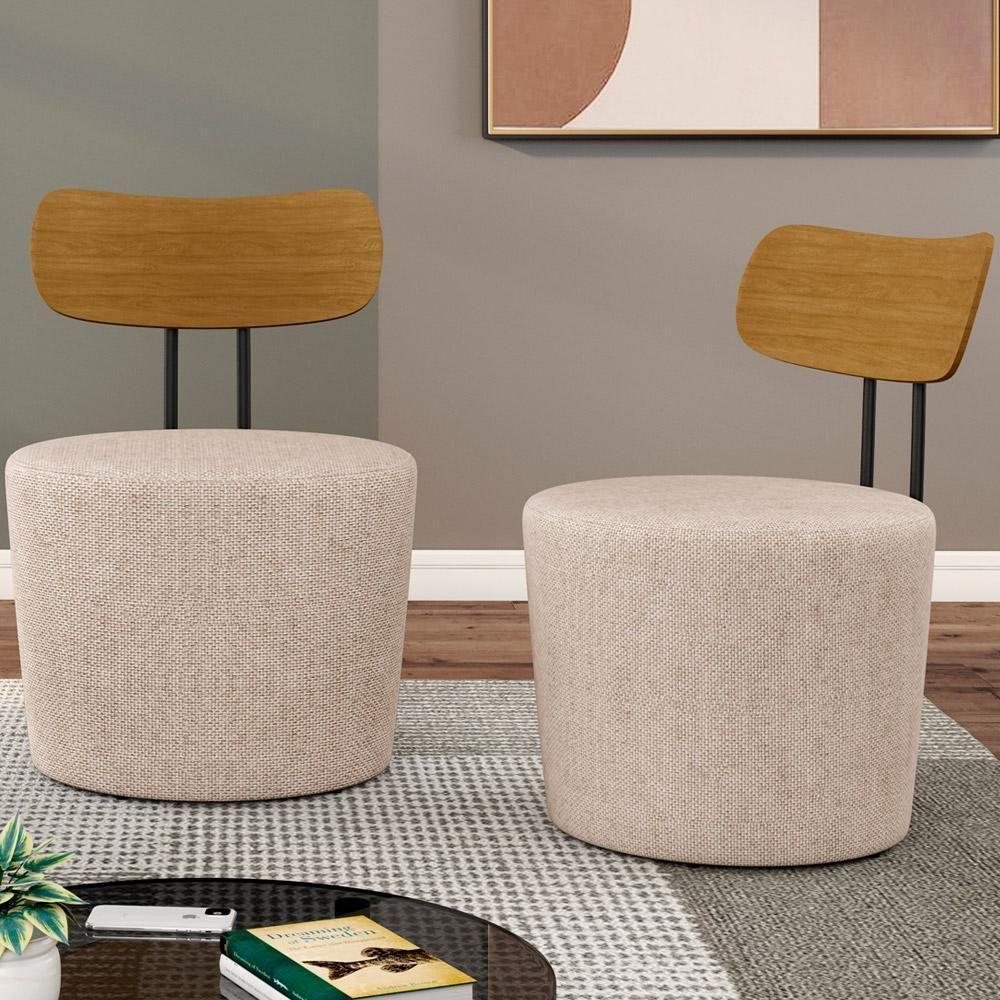 Poltrona Base Fixa Luara M03 Linho Cru - 6