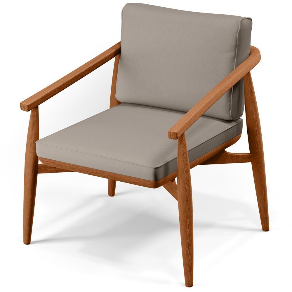 Kit 02 Poltronas Com Cintas De Corano Lavínia B04 Linho Bege - 4