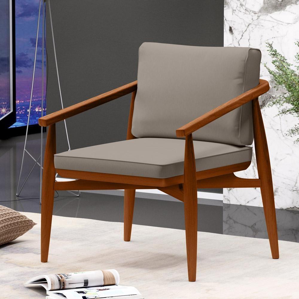 Kit 02 Poltronas Com Cintas De Corano Lavínia B04 Linho Bege - 9