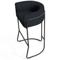 Kit 02 Banquetas Fixa Preto Corano Preto C-05 - 3