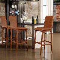 Banqueta Alta Cozinha De Jantar Fixa Zoe B04 Camel - 7