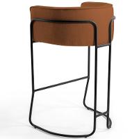 Kit 03 Banquetas Fixa Preto Veludo Telha C-262