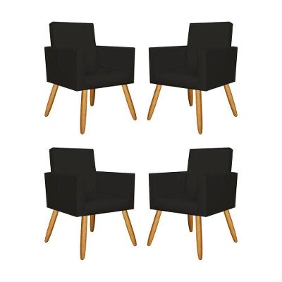 Kit 04 Poltronas Nina Courino - courino Preta