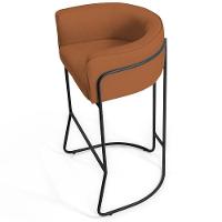 Kit 04 Banquetas Fixa Preto Veludo Telha C-262