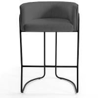 Kit 03 Banquetas Fixa Preto Corano Cinza C-03 - 6