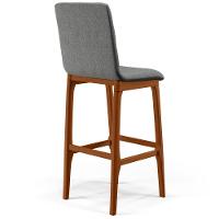 Kit 04 Banquetas Altas Zoe Linho Cinza Escuro - 3