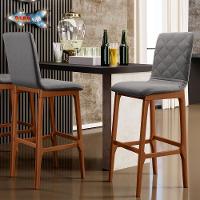 Kit 04 Banquetas Altas Zoe Linho Cinza Escuro - 9