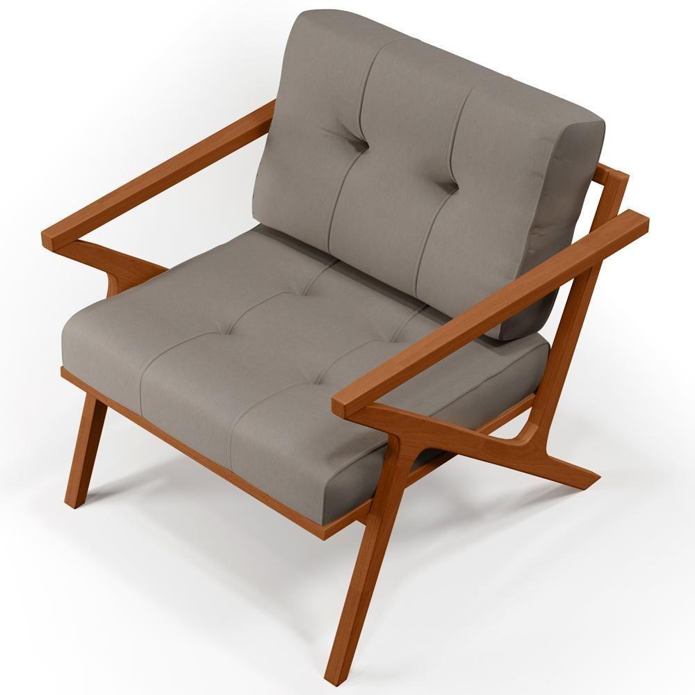 Kit 02 Poltronas Com Cintas De Corano Laís B04 Linho Bege - 4