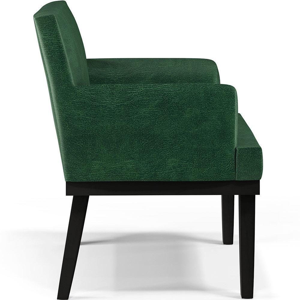 Kit 02 Poltronas Base Preto Beatriz W01 Facto Verde Musgo - 8