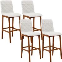 Kit 04 Banquetas Altas Cozinha Zoe B04 Bouclê Cru - 1