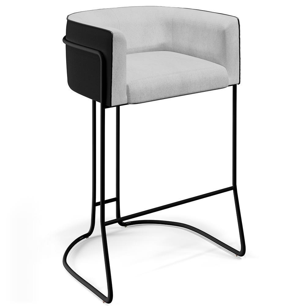 Kit 02 Banquetas Preto Betina D02 Cinza D-315 Preto B-97 - 7