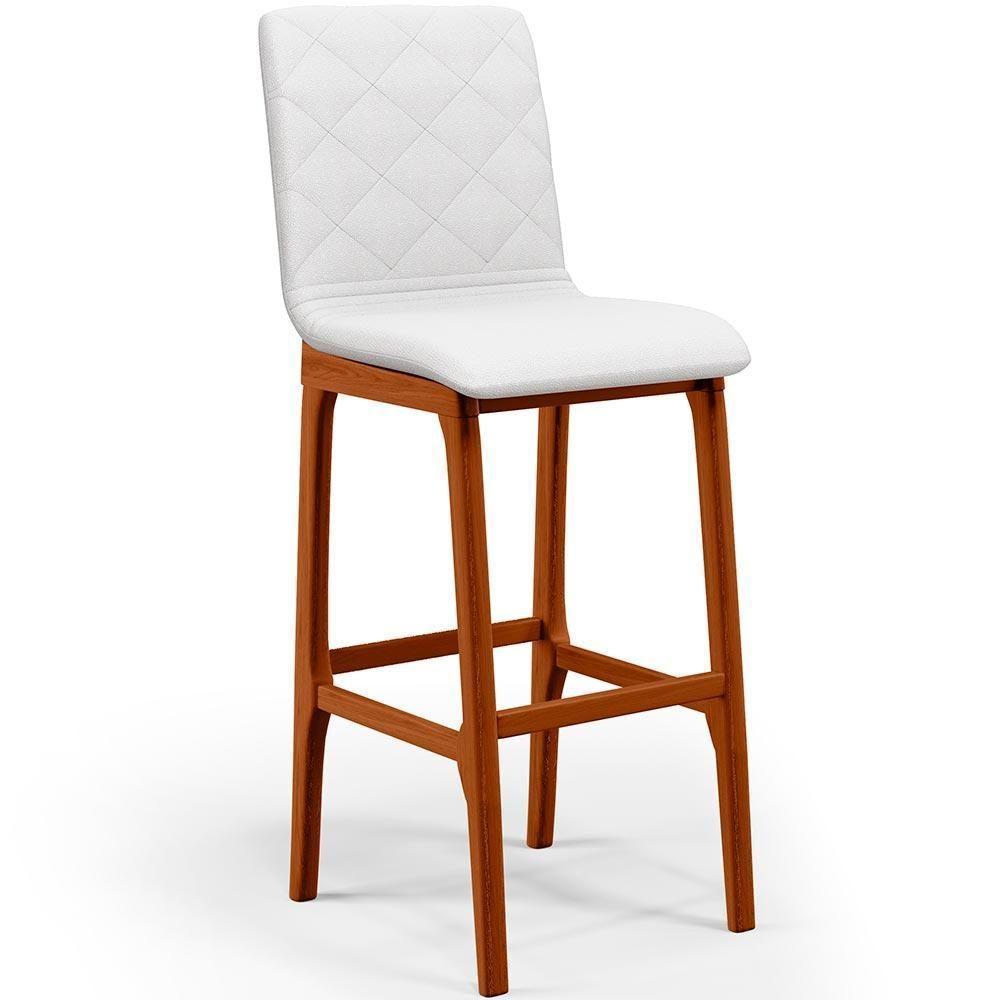 Banqueta Alta Cozinha De Jantar Fixa Zoe B04 Facto Branco - 1