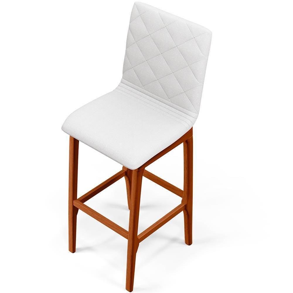 Banqueta Alta Cozinha De Jantar Fixa Zoe B04 Facto Branco - 3