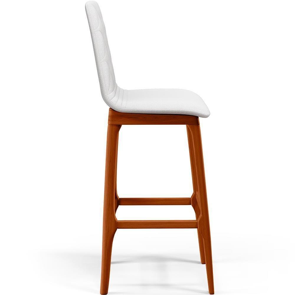 Banqueta Alta Cozinha De Jantar Fixa Zoe B04 Facto Branco - 4