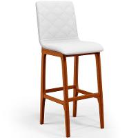 Banqueta Alta Cozinha De Jantar Fixa Zoe B04 Facto Branco - 1