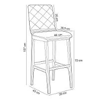 Banqueta Alta Cozinha De Jantar Fixa Zoe B04 Facto Branco - 5