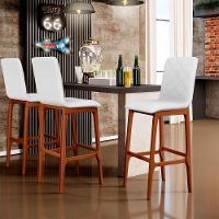 Banqueta Alta Cozinha De Jantar Fixa Zoe B04 Facto Branco - 8