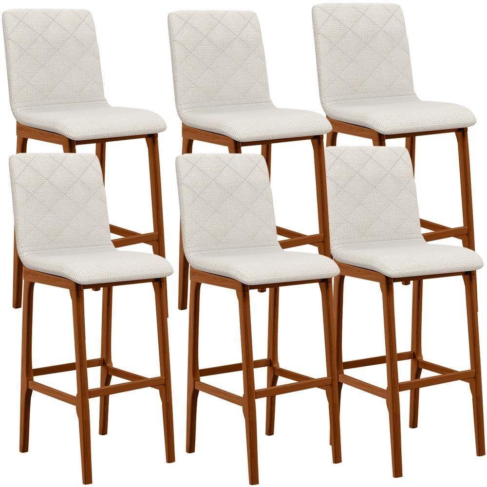 Kit 04 Banquetas Altas Cozinha Zoe B04 Champagne - 1