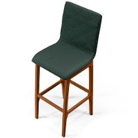 Kit 02 Banquetas Altas Zoe Linho Verde Musgo - 2