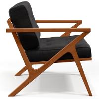 Kit 02 Poltronas Com Cintas De Corano Laís B04 Linho Chumbo