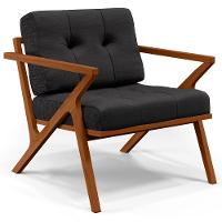 Kit 02 Poltronas Com Cintas De Corano Laís B04 Linho Chumbo - 8