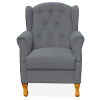 Kit 02 Poltronas Para Sala De Estar Yara P02 Corino Cinza - 7