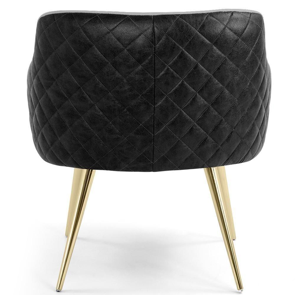 Kit 02 Poltronas D'Ouro Linho Cinza D-315 Corano Preto - 3