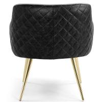 Kit 02 Poltronas D'Ouro Linho Cinza D-315 Corano Preto - 3