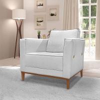 Kit 2 Poltronas e Sofá Living 2 Lugares 1,90m Vega Linho Cas - 6