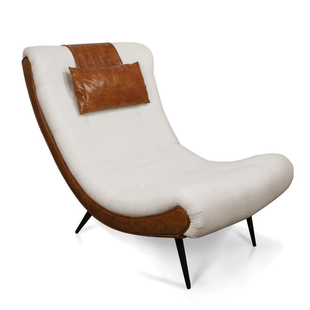 Poltrona Sher Corano Nozes Com Linho Bege A19 De Ferro - 1