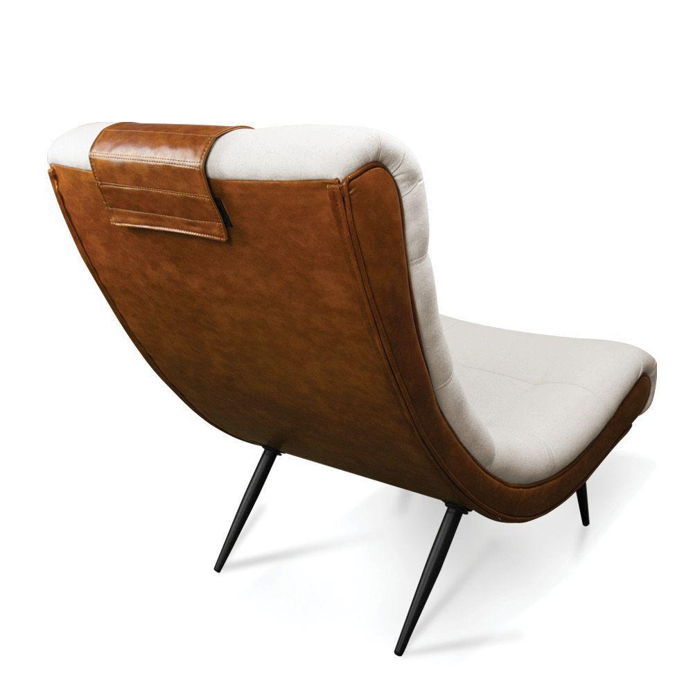 Poltrona Sher Corano Nozes Com Linho Bege A19 De Ferro - 4