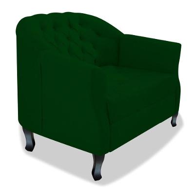 Poltrona Julia A02 Suede Doce Sonho Móveis Cor Verde
